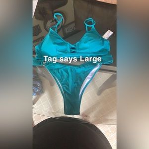 Teal bathing suit worn once